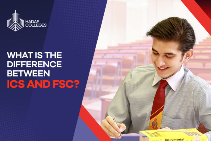 Explore exact difference between ICS and FSC at Hadaf Colleges Peshawar